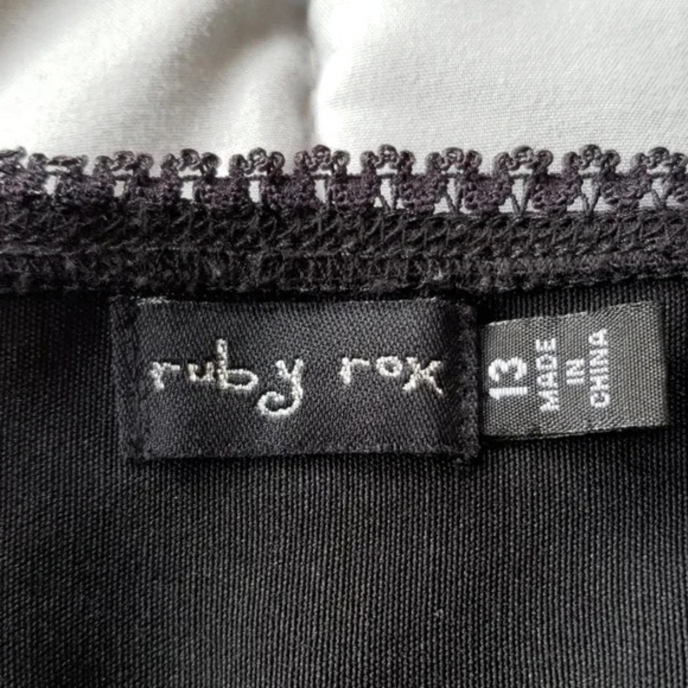 Ruby Rox Black And White Polka Dot Strapless Dress - image 3